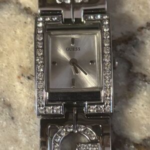 Guess Women's Silver Gigi Watch with Crystal Details